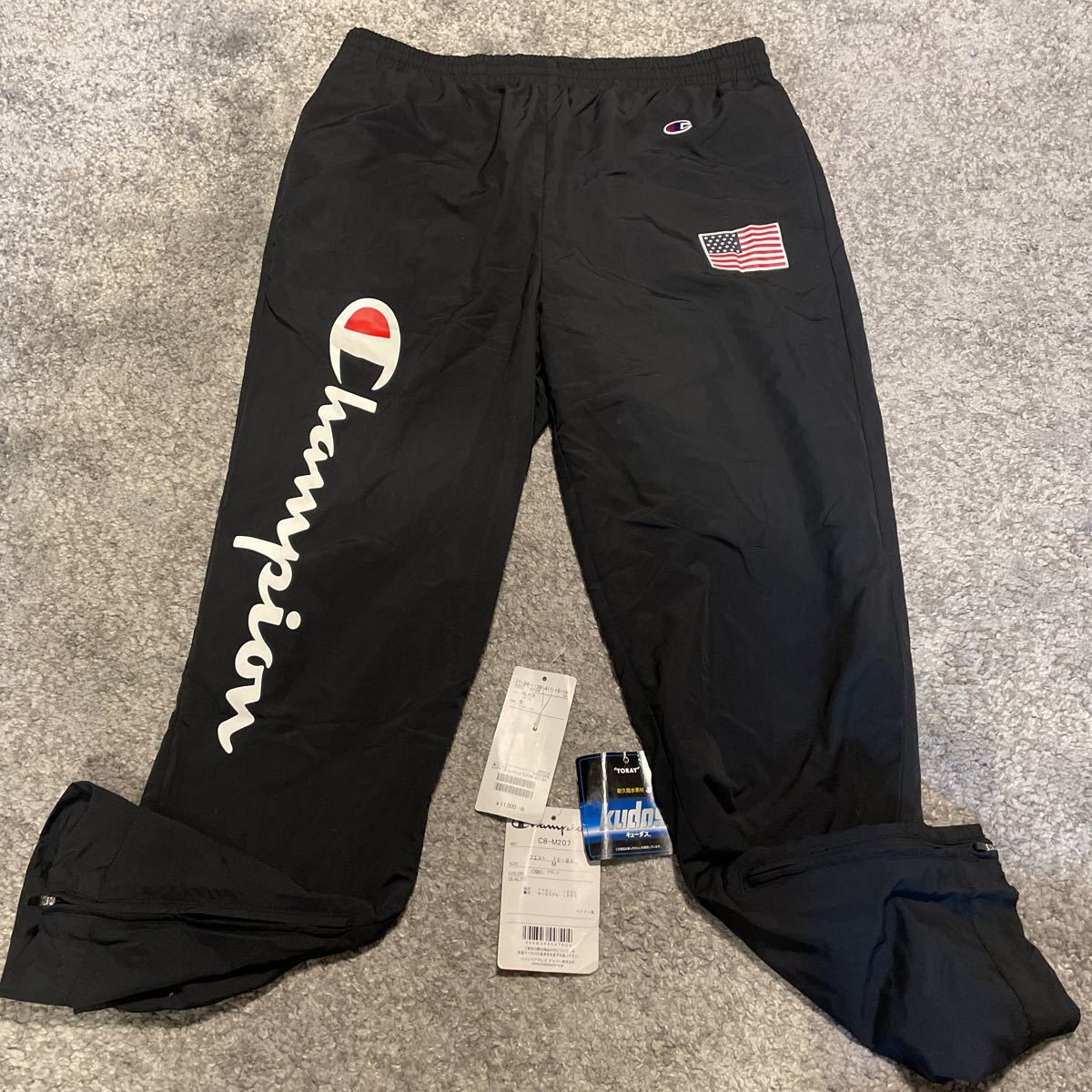 美中古 Champion × BEAMS / 別注 ビッグロゴ ナイロンパンツ