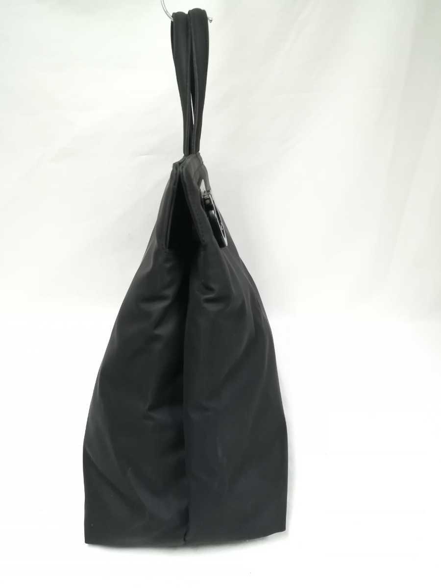 Ferragamo フェラガモ ビジネスバッグ ガンチーニ ブラック ナイロン ハンドバッグ 黒 バッグ 1114_画像3