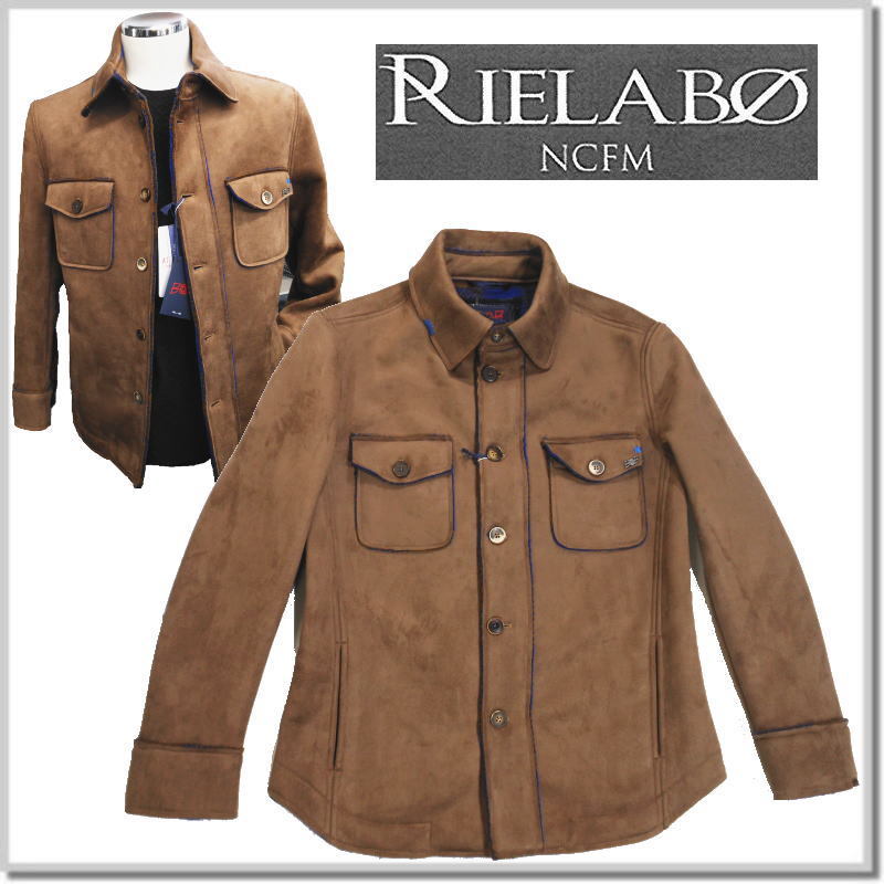 リエラボ RIELABO (NICOLE CLUB FOR MEN) BOB スウェードボンディング(イタリア製)ジャケット 2564-3750-48(L) カバーオール