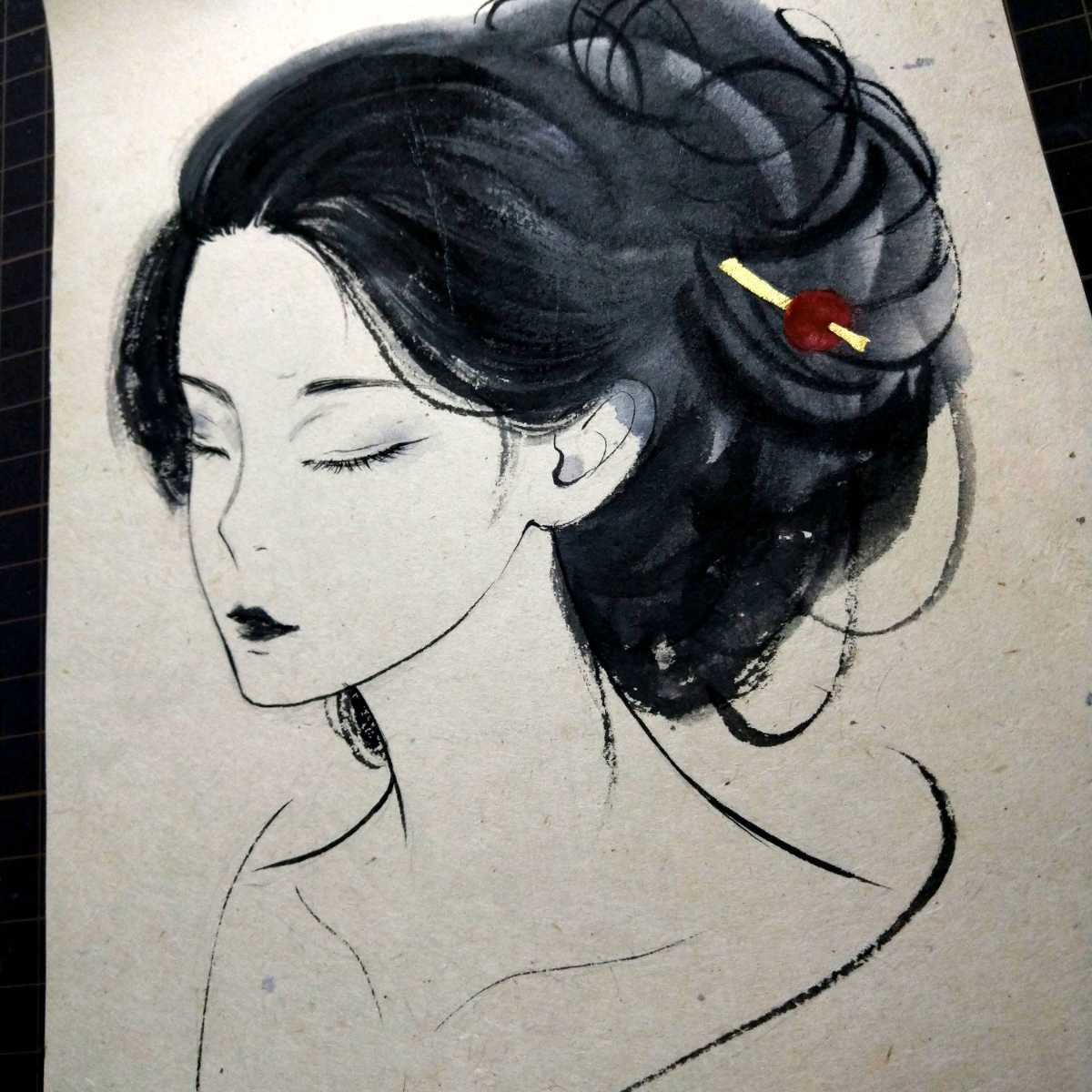 Yahoo!オークション - 肉筆原画 絵画 水墨画 美人画 和装 日本画 Yahoo!オークション - 肉筆原画 絵画 水墨画 美人画 和装 日本画