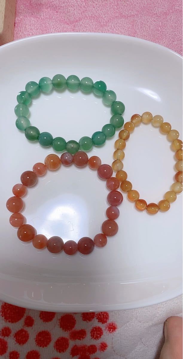 瑪瑙 天然石ブレスレット3点セット