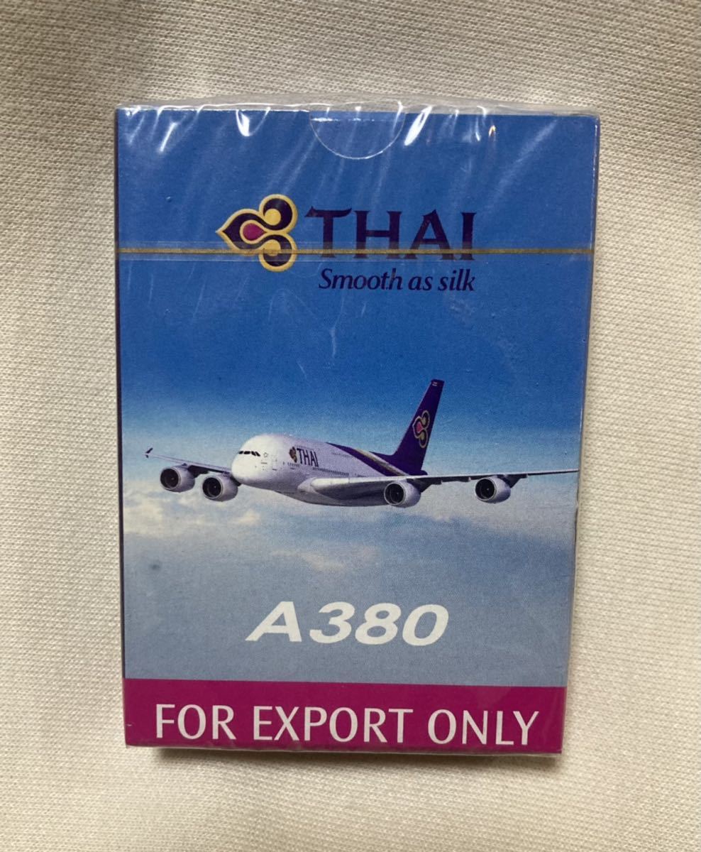 未使用　タイ航空 A380 トランプ カード タイランド エアライン Thailand 飛行機 非売品_画像1