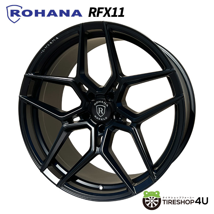 ROHANA RFX11 F:22X9.5J+45 R:22X10.5J+40 5/130 マットBK Continental Sport Contact 6 F:285/35R22 R:315/30R22 ポルシェ 9Y カイエン_画像1