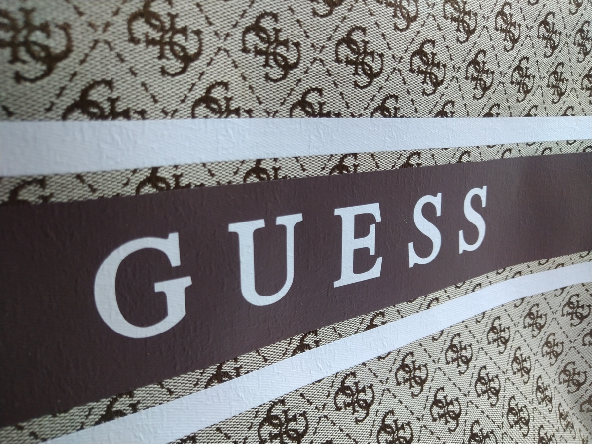 未使用品 GUESS/ゲス ハンド・トートバッグ スクエアシルエット モノグラム_画像5