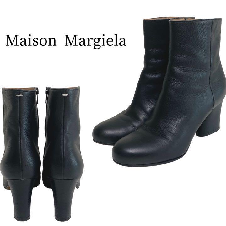 Maison Margiela ショートブーツ 上質レザー ブラック 36