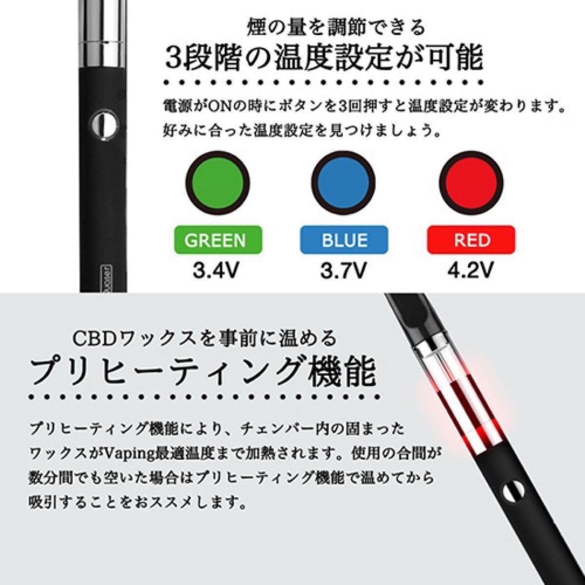 【20％OFF】AZTEC ブロードスペクトラム CBN 90%＋ CBD 5%ワックス(エイリアンブッダ)1G＋ベイプペン(白)