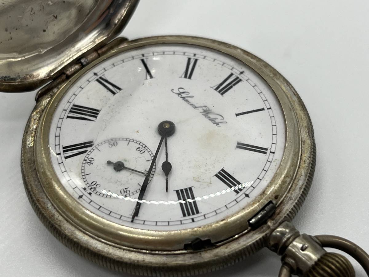 【懐中時計】Schmid Watch シュミット 時計 手巻 シルバー 0.800 アンティークの画像6