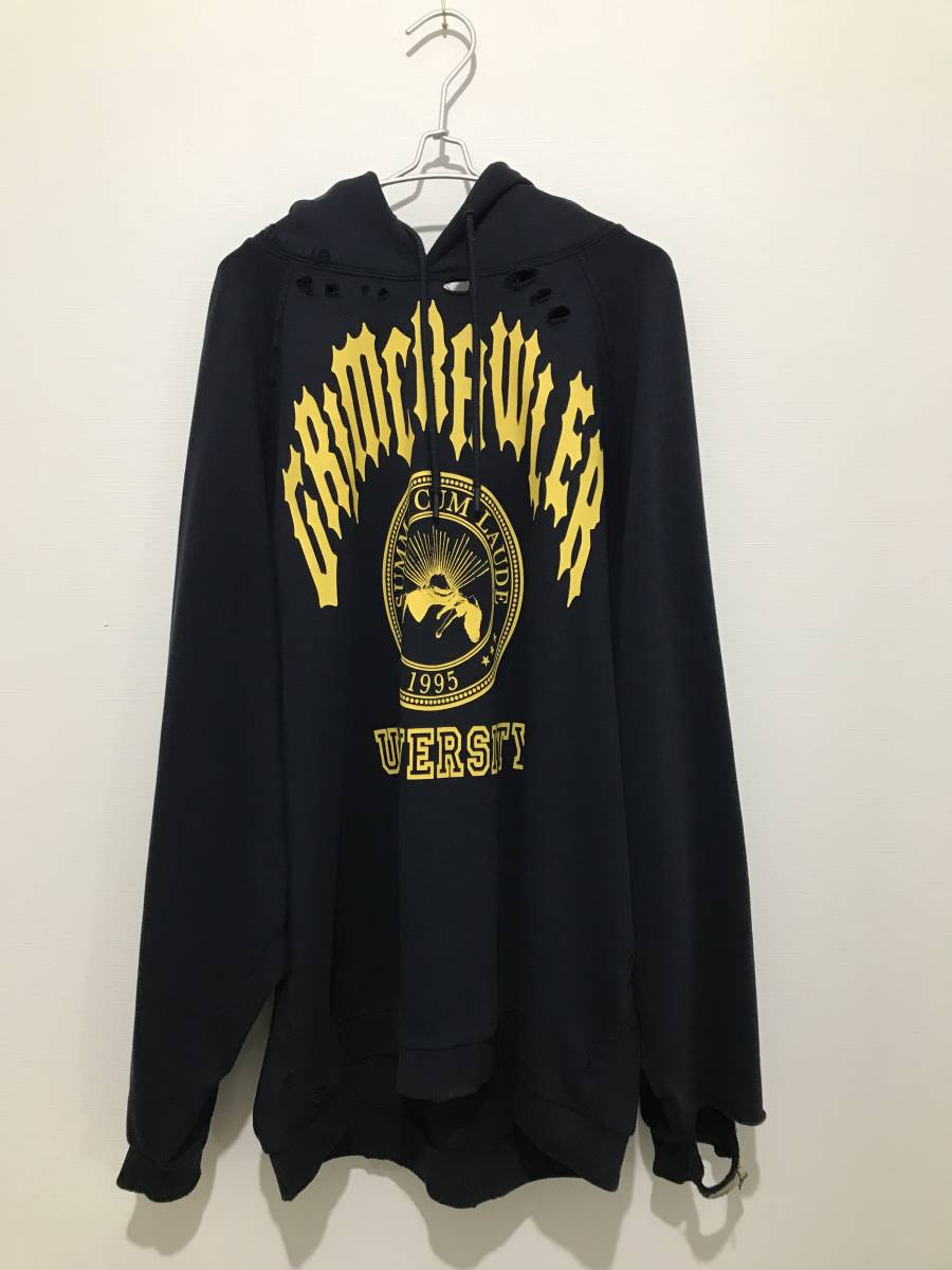 海外ブランド ビックフーディー デストロイ加工 22SS SIMONS RAF