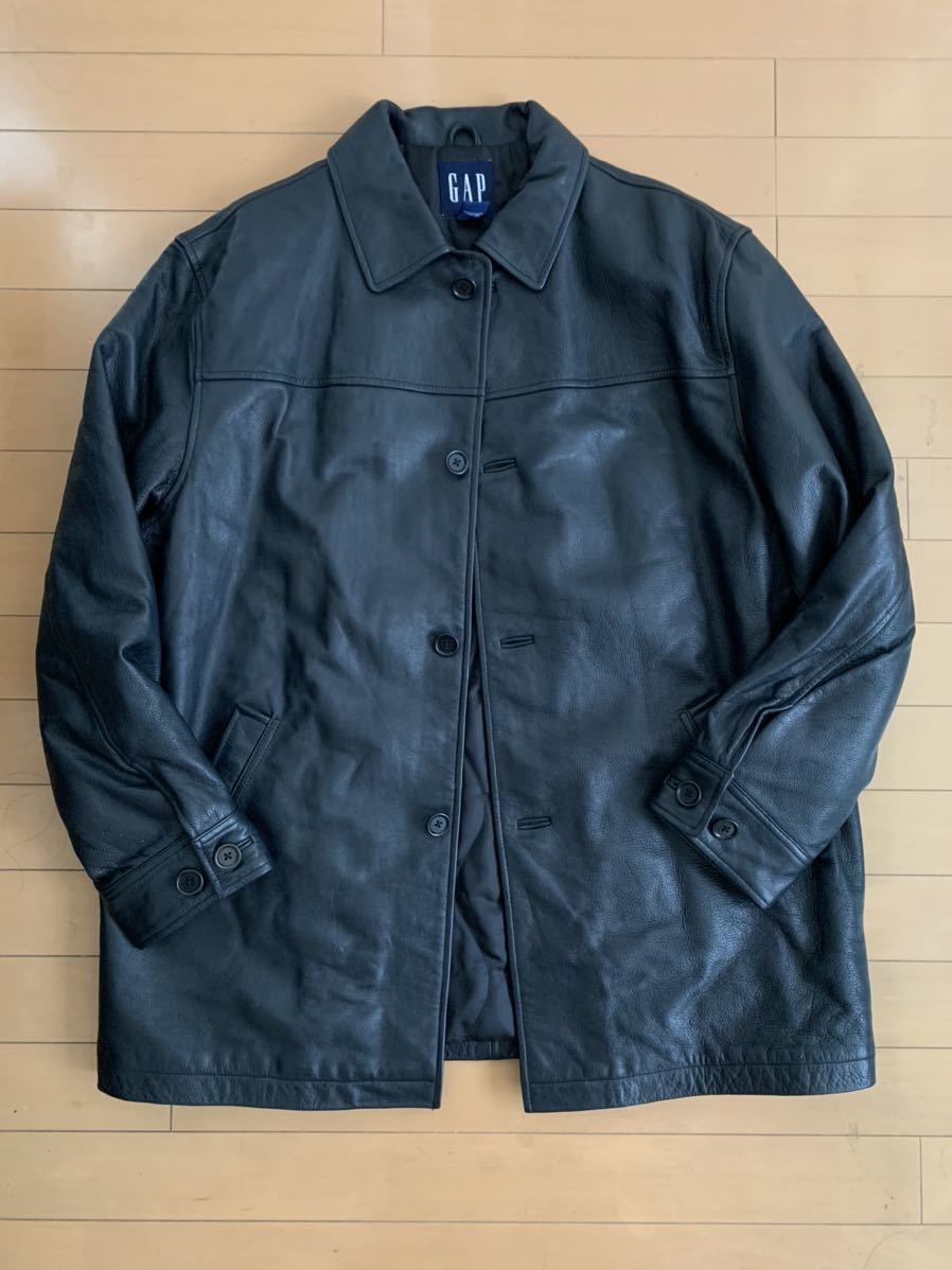 美品 90s OLD GAP レザー カーコート 野村訓市着用 ジャケット L 