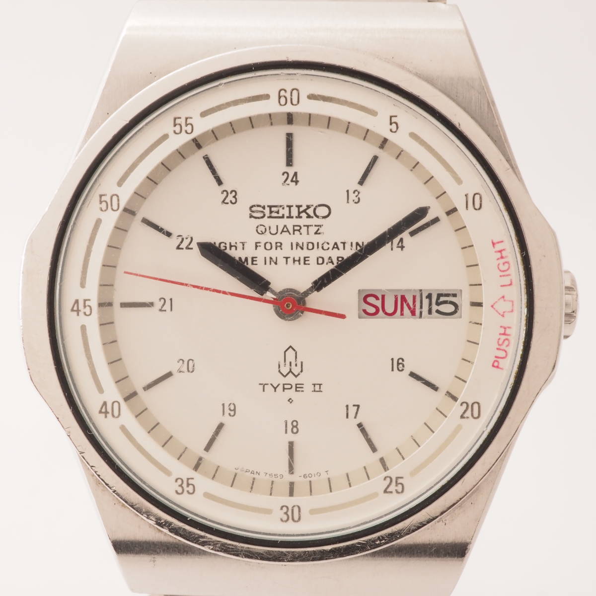 セイコー クォーツ タイプ 2 7559-6010 A6 SEIKO GRAND QUARTZ TYPE II デイデイト シルバー文字盤 メンズ  男性 腕時計[9N1565]CV5 product details | Proxy bidding and ordering service for  auctions and shopping within Japan and the