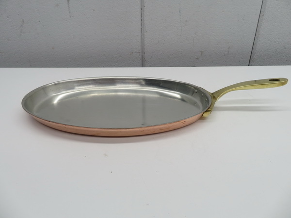 クラシック 栃木 φ36×23×H3cm E1314◆銅製◆小判フライパン 宇都宮 厨房機器 業務用 中古 一般 クラシック 栃木 φ36×23×H3cm E1314◆銅製◆小判フライパン 宇都宮 厨房機器 業務用 中古 一般