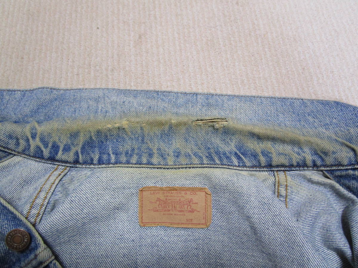 激レア!80s!ヴィンテージ!USA製!即決!Levi's リーバイス 70506 0216 メンズ デニムジャケット ジージャン size 36_画像6