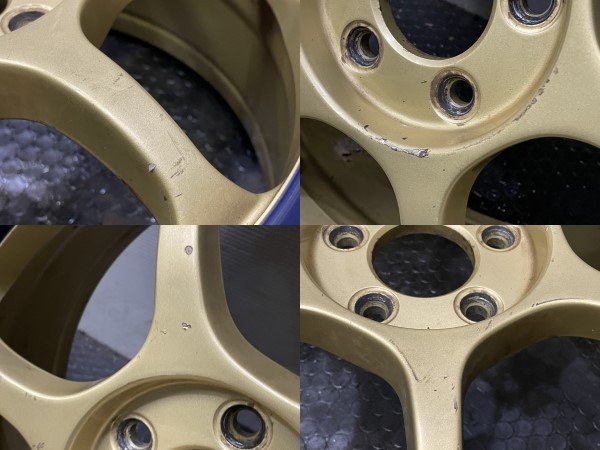 YOKOHAMA ADVAN RACING RG アドバンレーシング 16インチ 4本 7J5HPCD100+47 ゴールド 軽量 希少 (VHD336)_画像7