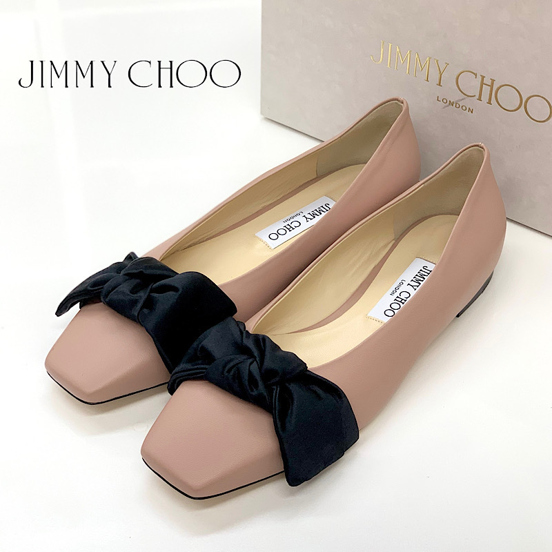 好評 JIMMY CHOO - Jimmy Choo ジミーチュウ ピンク リボン パンプス