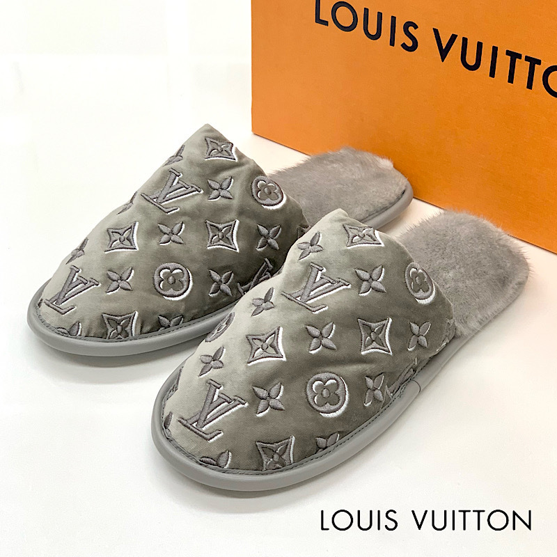 未使用 ヴィトン LV スイートライン ベルベット ファー モノグラム