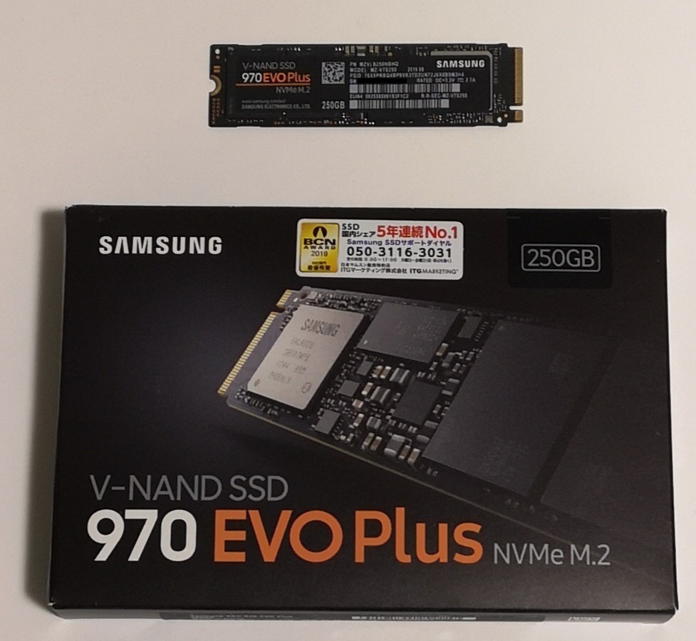 ■送料込■ 中古 SAMSUNG M.2 SSD 970 EVO Plus 250GB_画像1