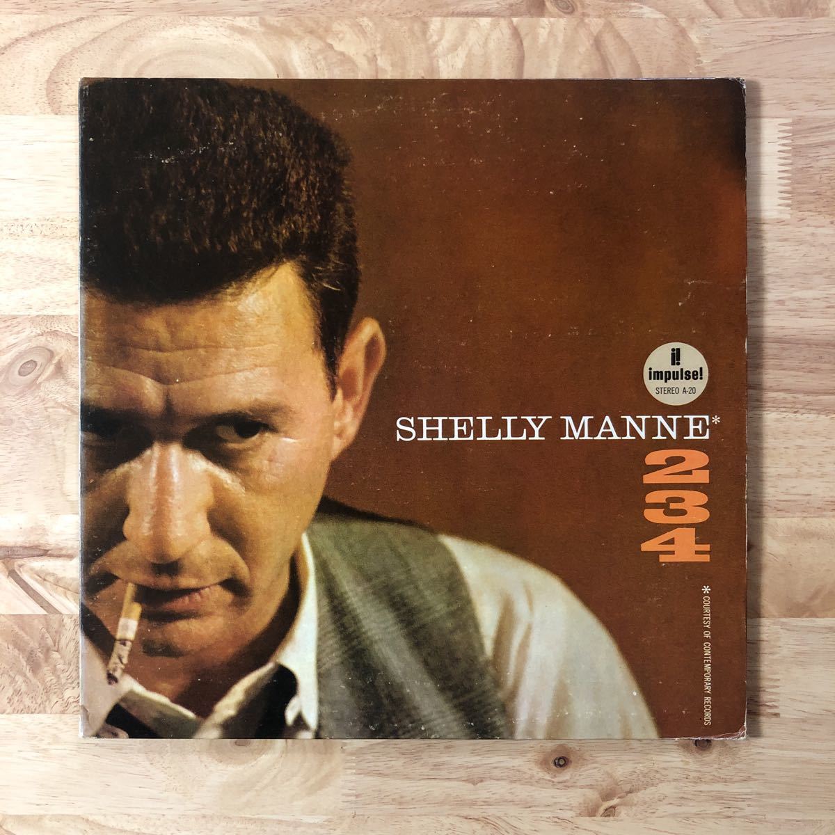 LP SHELLY MANNE/2-3-4 (234)[US盤:黄緑ラベル:impulse!/AS-20:ゲートフォールド・スリーヴ:COLEMAN HAWKINS,HANK JONES,GEORGE DUVIVIER]_画像1