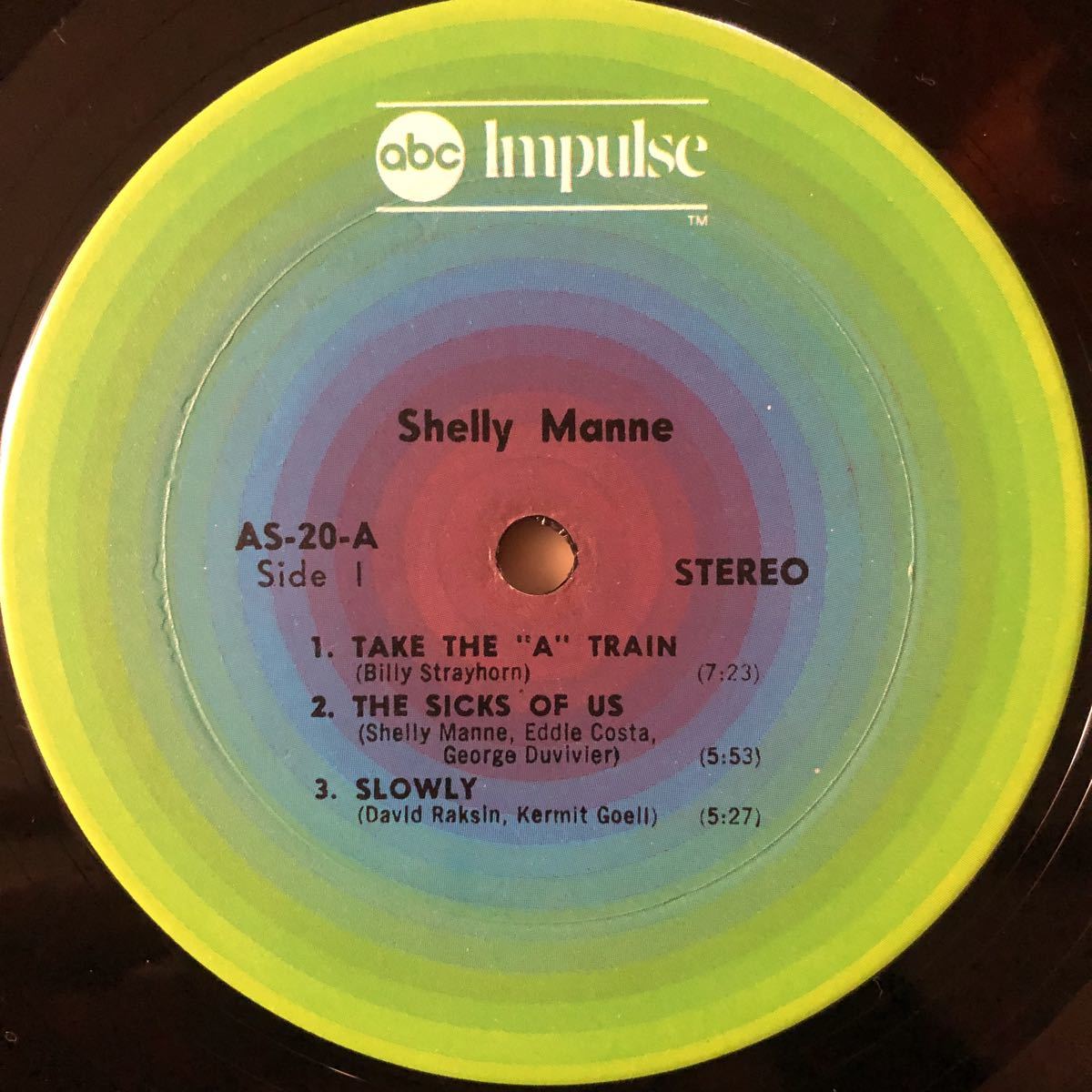 LP SHELLY MANNE/2-3-4 (234)[US盤:黄緑ラベル:impulse!/AS-20:ゲートフォールド・スリーヴ:COLEMAN HAWKINS,HANK JONES,GEORGE DUVIVIER]_画像4