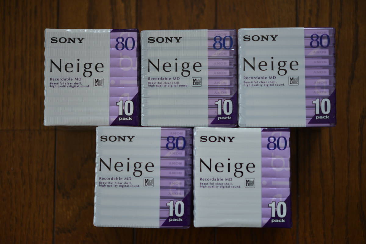 未開封_MD_ミニディスク_①　SONY_Neige_80 10PACK×5（50枚）_画像1