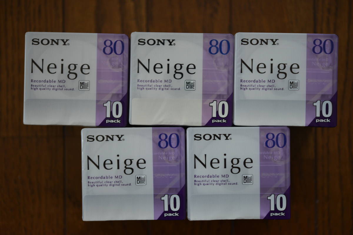 未開封_MD_ミニディスク_①　SONY_Neige_80 10PACK×5（50枚）_画像2