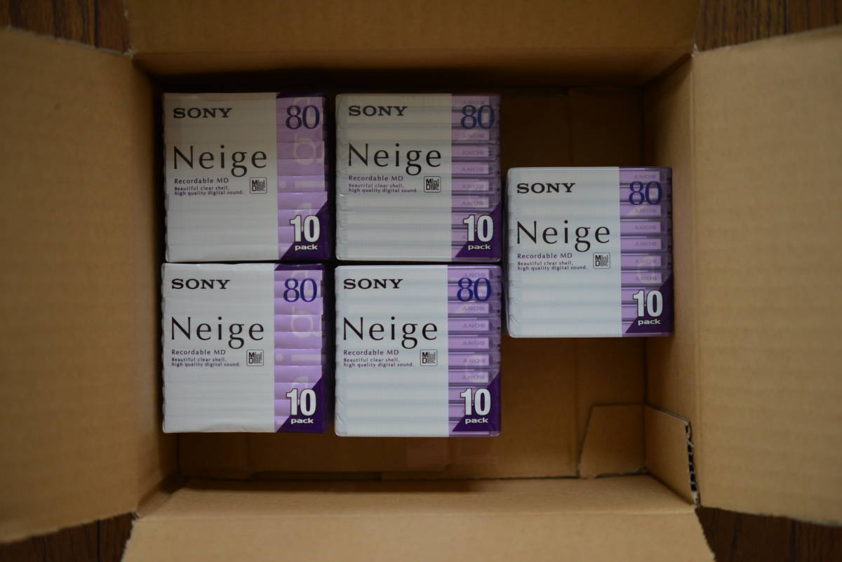 未開封_MD_ミニディスク_①　SONY_Neige_80 10PACK×5（50枚）_画像4