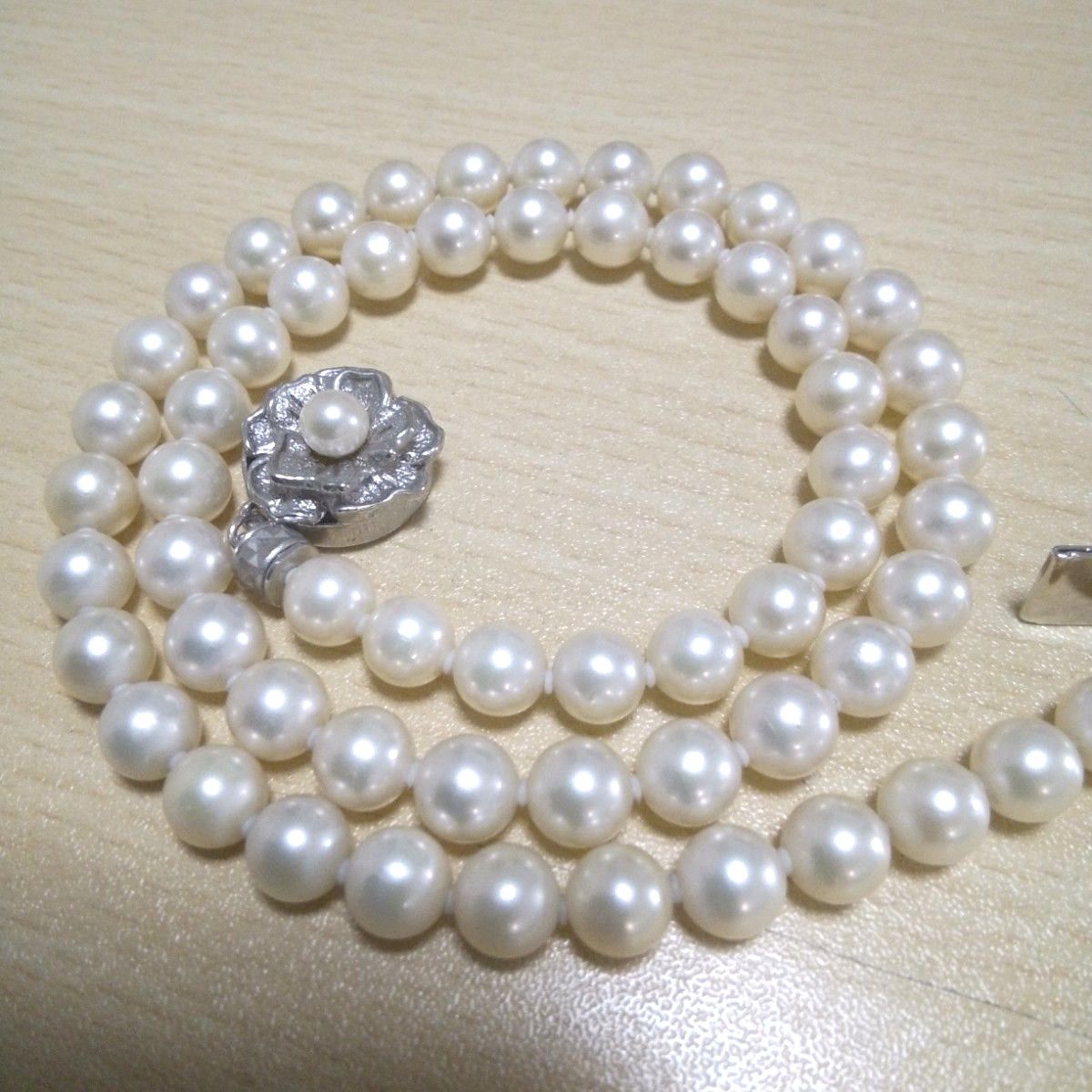 本真珠のネックレス未使用品、パールネックレス未使用品、真珠ネックレス