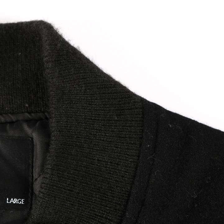 ハレ 中綿ブルゾン 袖切り替え ジャケット アウター ウール混 メンズ Lサイズ ブラック HARE_画像6