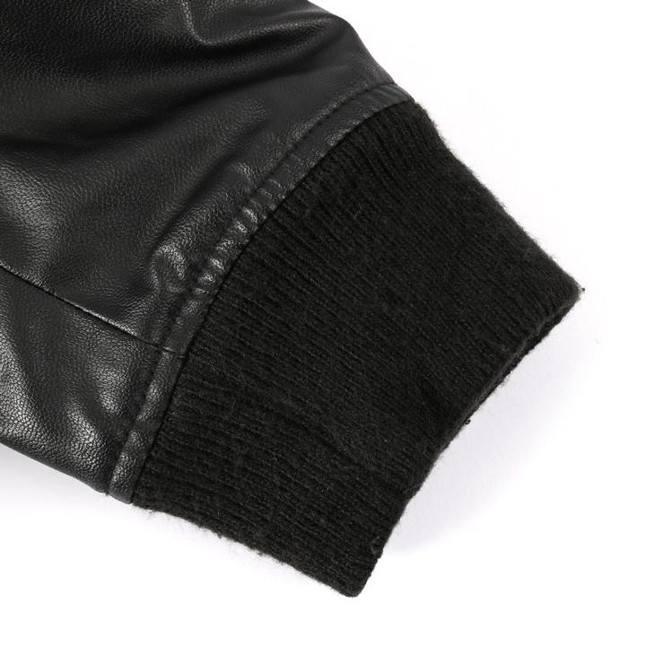 ハレ 中綿ブルゾン 袖切り替え ジャケット アウター ウール混 メンズ Lサイズ ブラック HARE_画像4