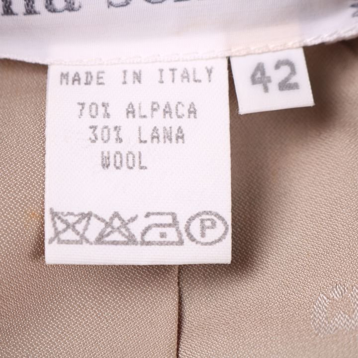 ミラショーン テーラードジャケット テーラードスカート チェック柄 アルパカ混 イタリア製 レディース 42サイズ ベージュ mila schon_画像9