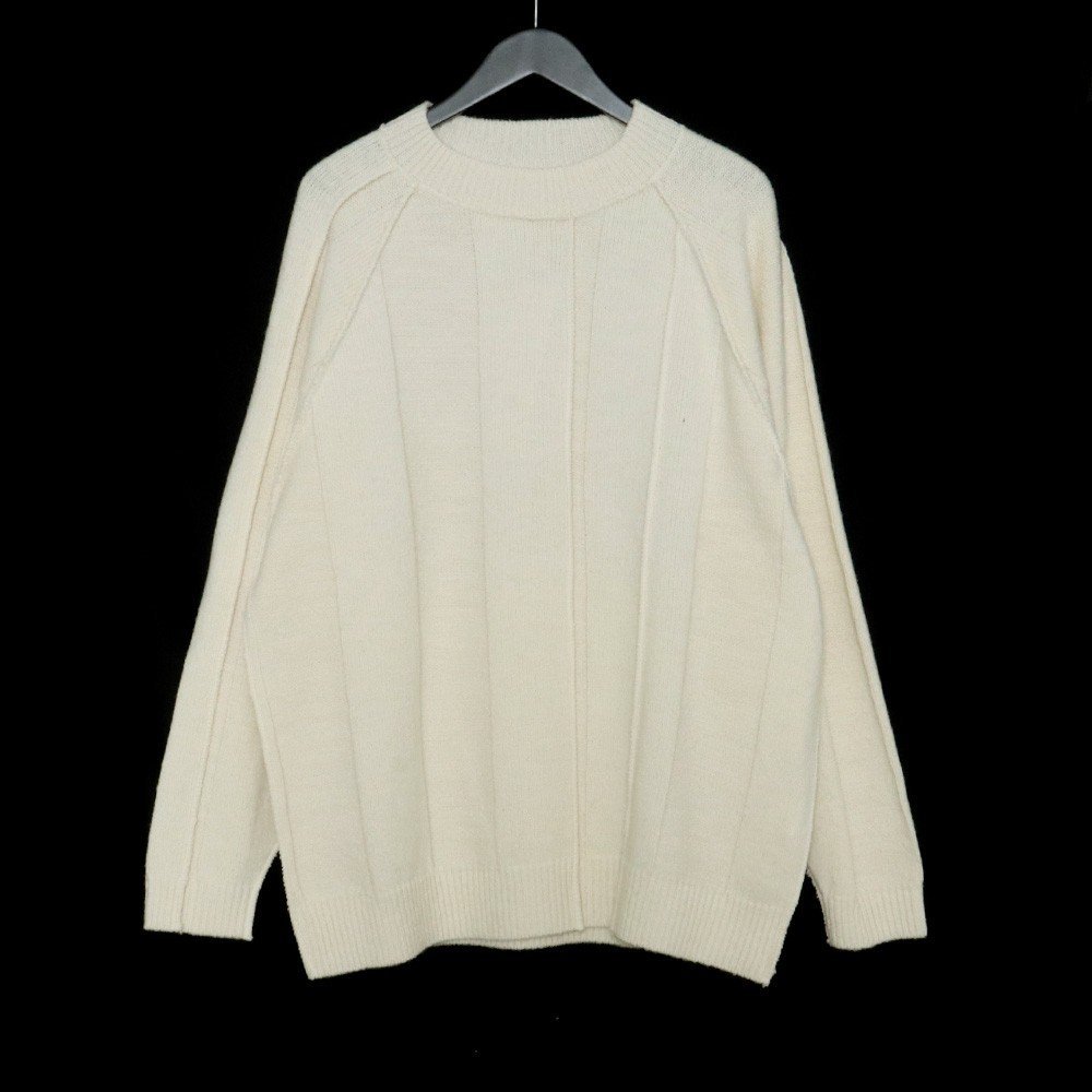 未使用 定価49500円 ISSUETHINGS 22AW type 33 ニット セーター Natural white サイズ1 サイズ1 イシューシングス ナチュラルホワイト