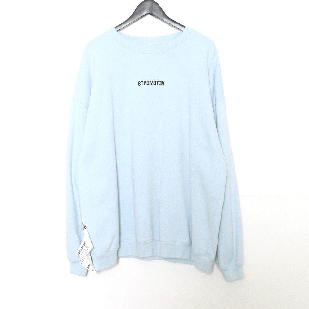 超ポイント祭?期間限定】 VETEMENTS 19AW Inverted Logo Sweatshirt S