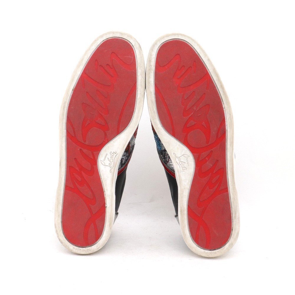 CHRISTIAN LOUBOUTIN spangled graphics lipon sneakers silver group 43 Christian Louboutin 