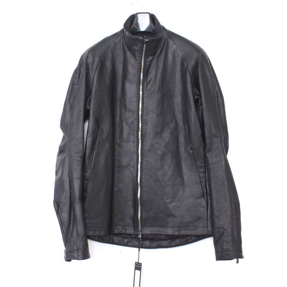 定価264000円 DEVOA 18AW High Neck Jacket Calf Leather ブラック 3 LEM-GSS デヴォア カーフレザージャケット