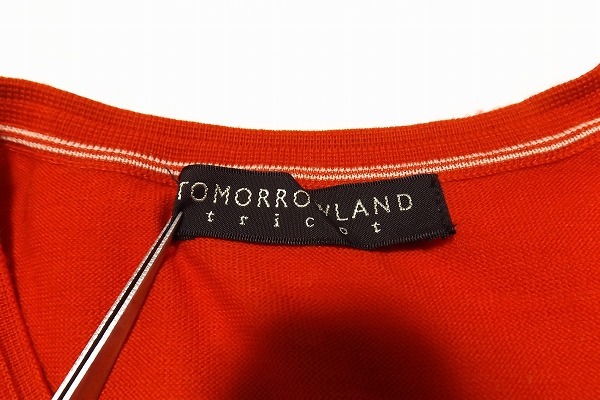 N5286：TOMORROWLAND tricot(トゥモローランドトリコ)コットンニットベスト/赤/L：35_画像3