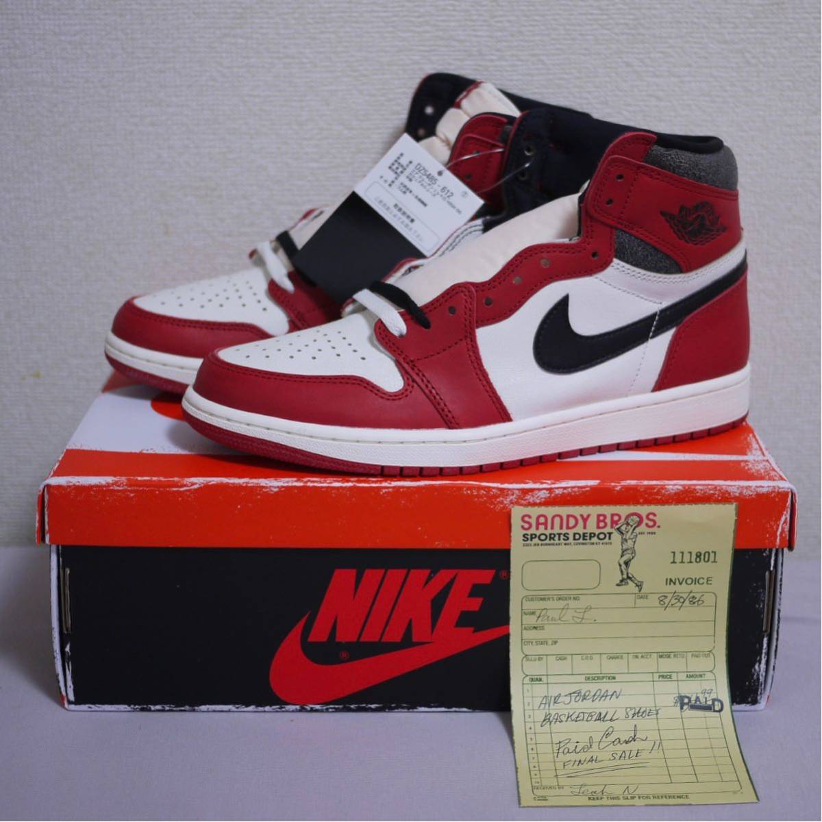 国内正規品 NIKE AIR JORDAN 1 RETRO HIGH OG US10 28cm LOST & FOUND
