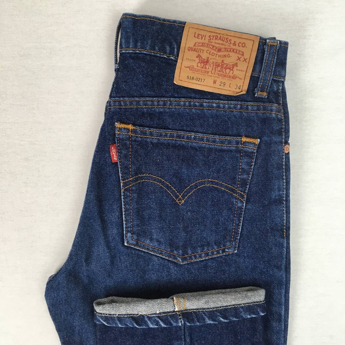 【90s】Levi's リーバイス 518-0217 518-02 93年 デニム パンツ ジーンズ W29 L34 ストレート ジップフライ