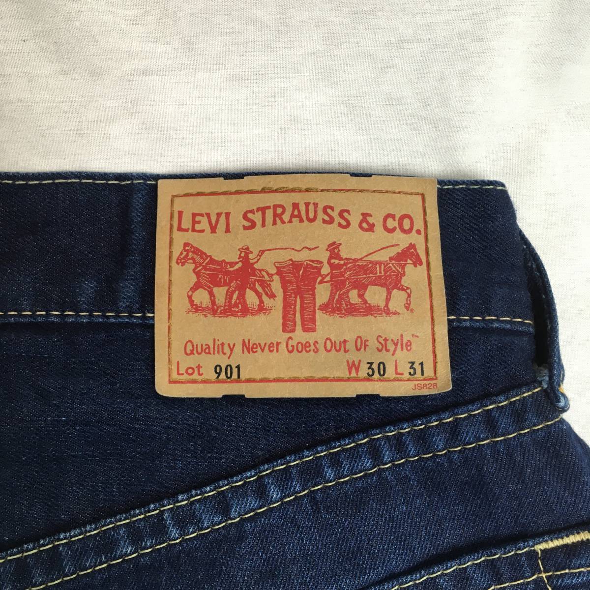 Levi's リーバイス 901 901-10 TYPE 1 JEANS 日本製 02年 レギュラーフィットストレート ジーンズ W30 L31 ボタンフライの画像8