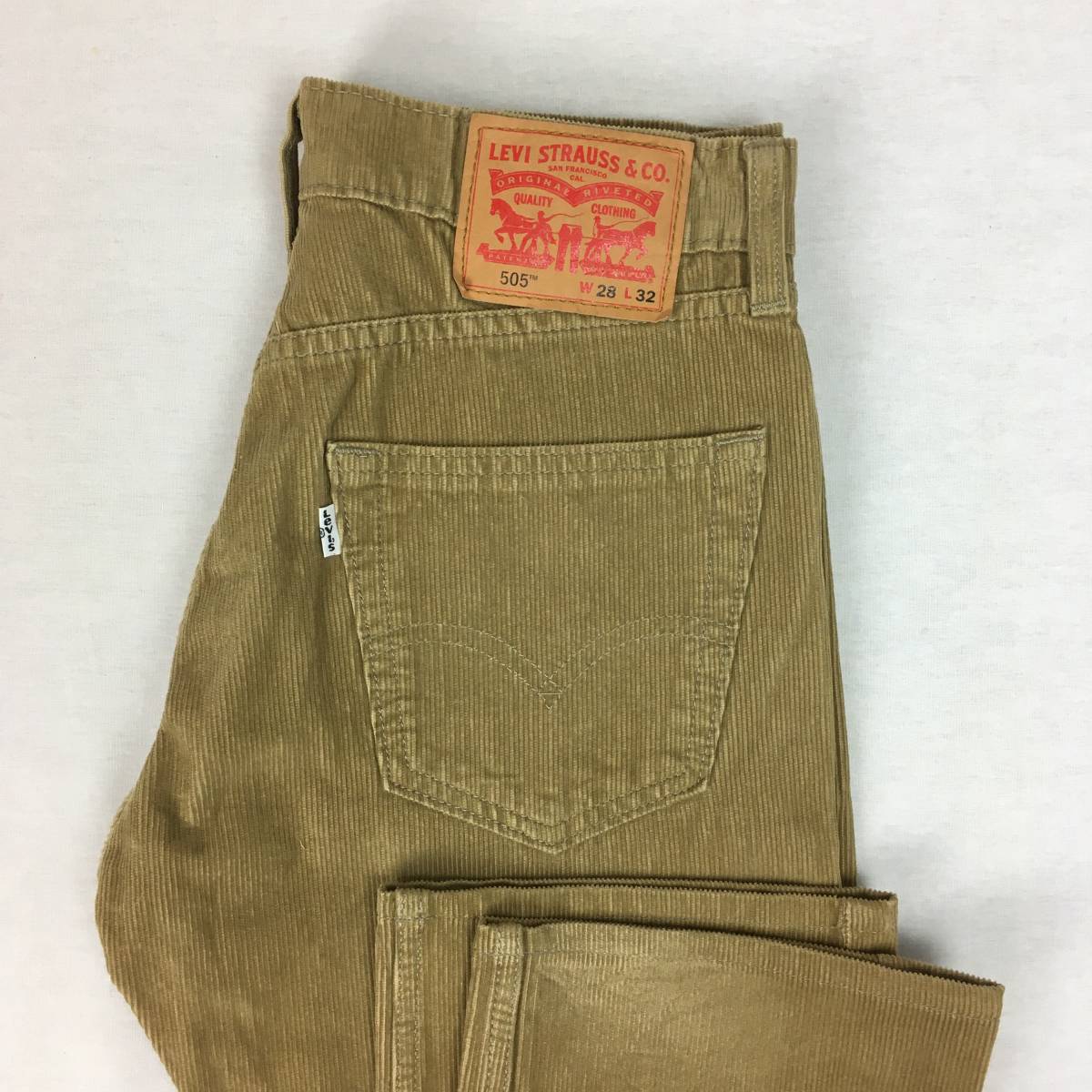 Levi's リーバイス 505 00505-1805 コーデュロイ レギュラーフィット ストレート W28 L32 ベージュ パンツ_画像1