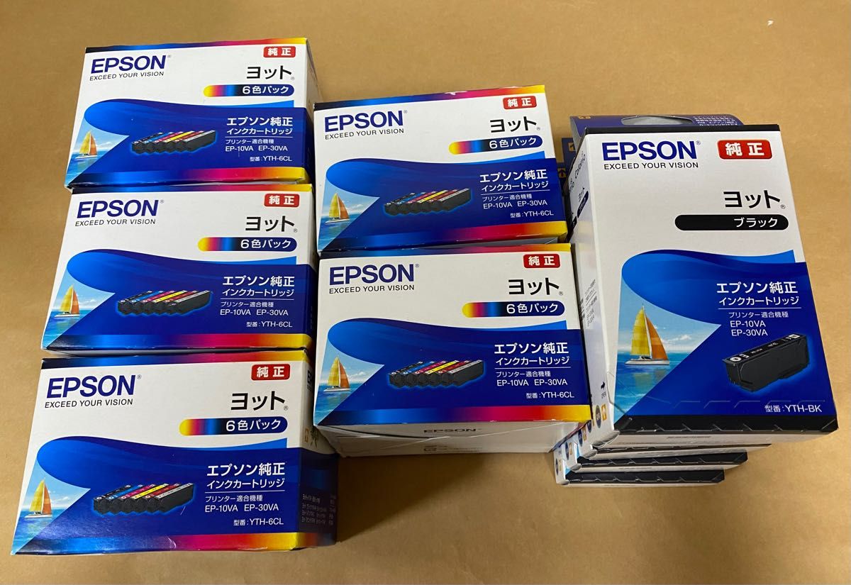 EPSON エプソン 純正インクカートリッジ YTH-6CL 6色パック5箱＋YTH-BK 黒5箱 - www.mzansifun.com