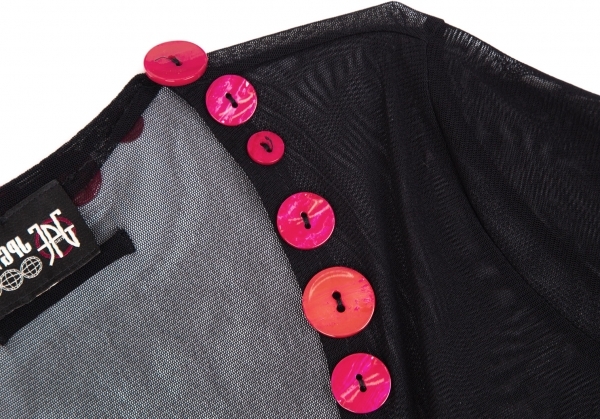 ジャンポールゴルチエJean Paul GAULTIER PARIS ボタン装飾パワーネットカーディガン 黒40 【レディース】_画像5
