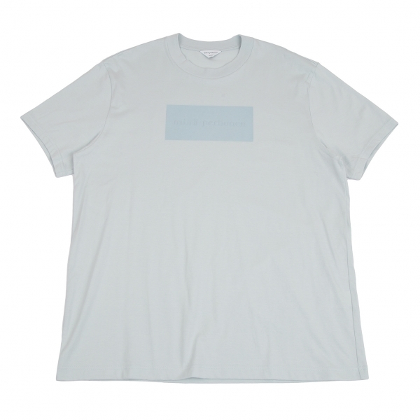  mina perhonen mina perhonenen Boss box Logo print T-shirt light blue EX [ men's ]