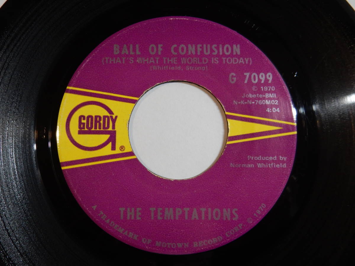 Temptations Ball Of Confusion (That's What The World Is Today) Gordy US G 7099 200935 SOUL ソウル レコード 7インチ 45_画像1