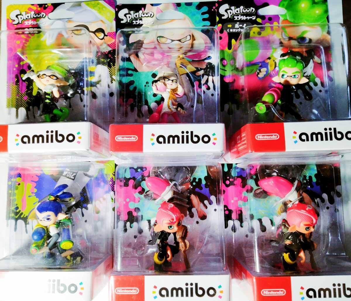 b新品 未開封 5種 6体 amiibo アミーボ ニンテンドースイッチ スプラ