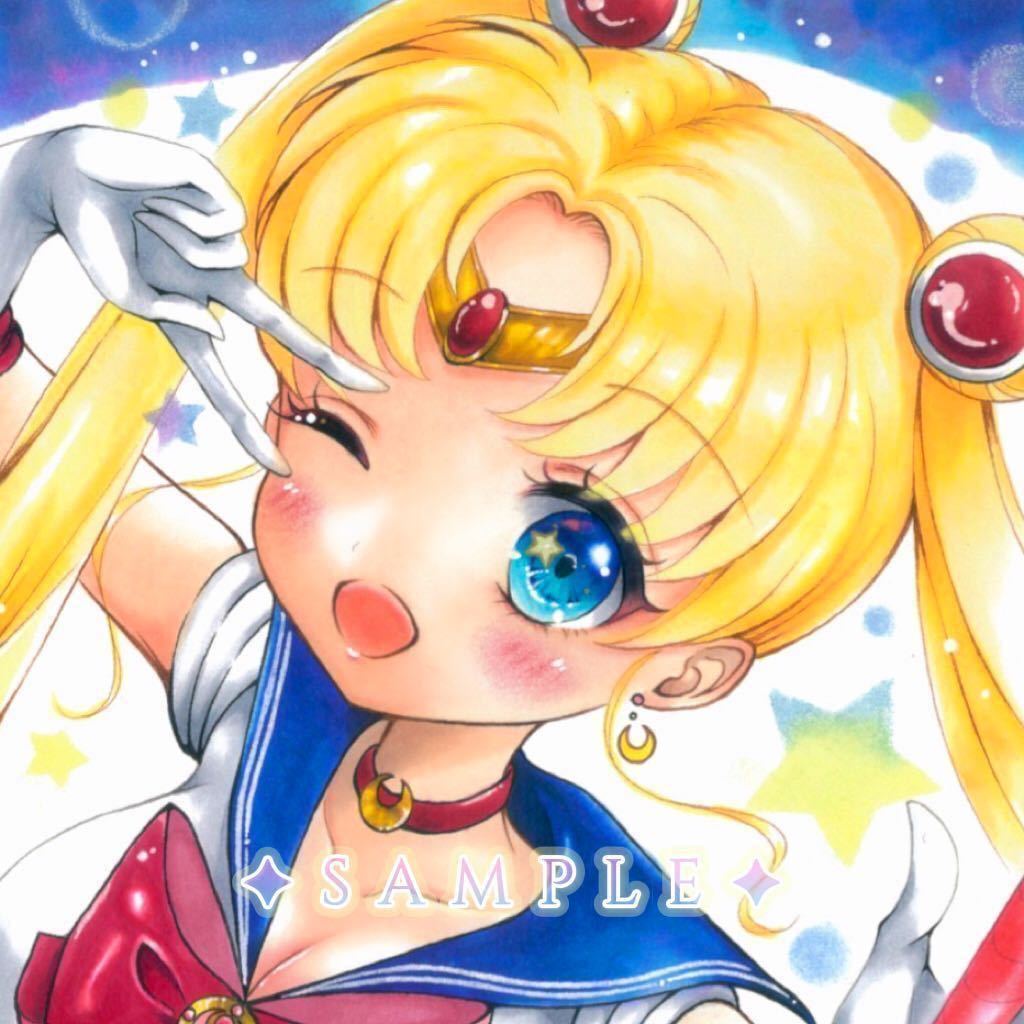Yahoo!オークション - 手描きイラスト 【 大色紙+オマケ 】 美 Yahoo!オークション - 手描きイラスト 【 大色紙+オマケ 】 美