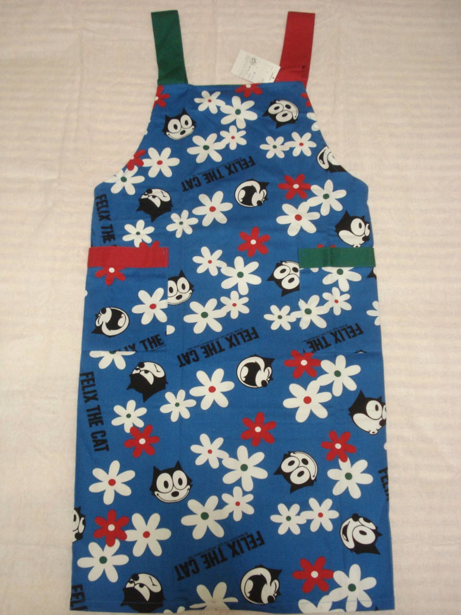 * FELIX THE CAT Felix The cat apron * blue blue floral print 