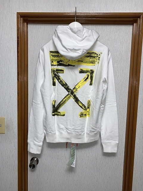 L 新品 OFF-WHITE ACRYLIC ARROWS HOODIE パーカー オフホワイト www