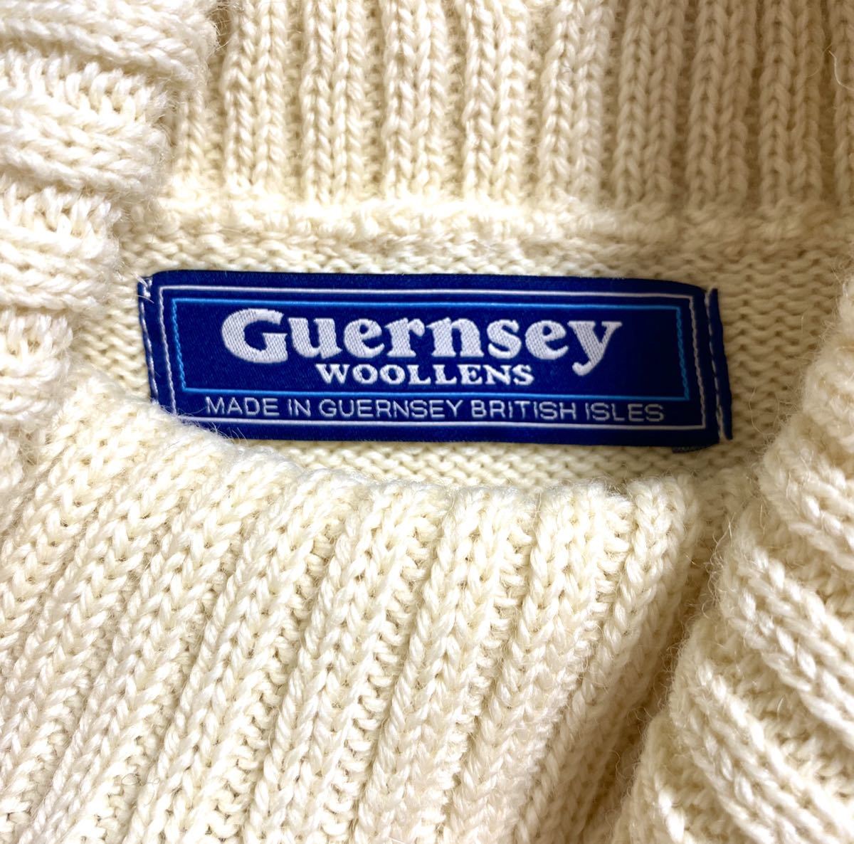新品未使用 ガンジー Guernsey タートルニットベスト size/M オフ