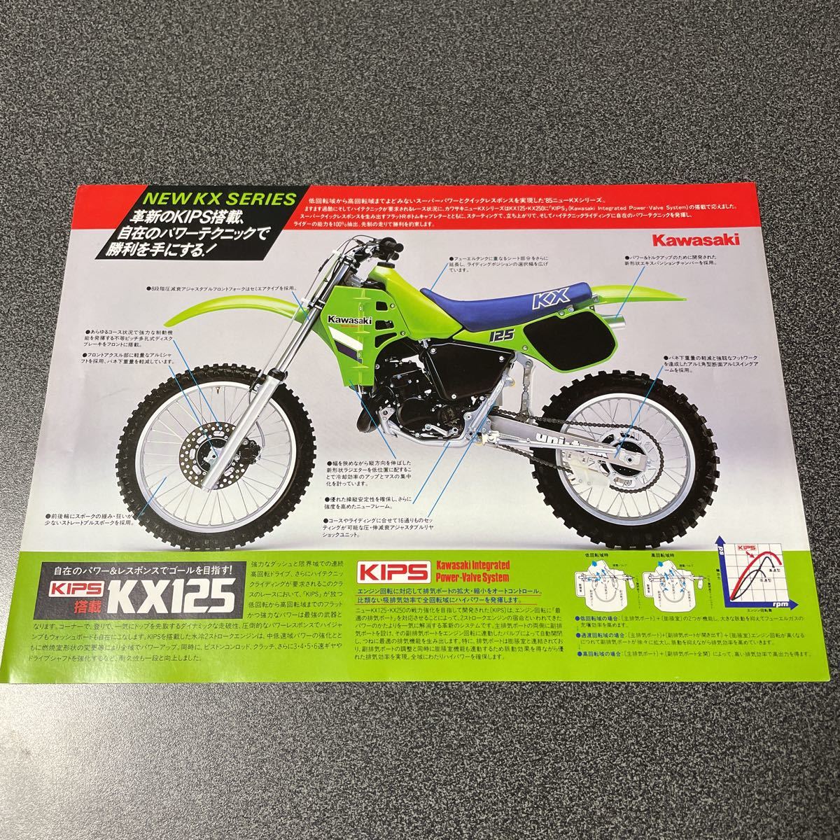 バイク カタログ オフ車 Kawasaki カワサキ KX80/125/250 1984年 (昭和59年) 版 中古品！_画像1