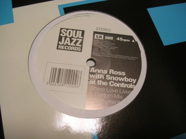 ●R&B UK SOUL 12inch●ANNA ROSS WITH SNOWBOY /WHERE LOVE LIVES_画像2