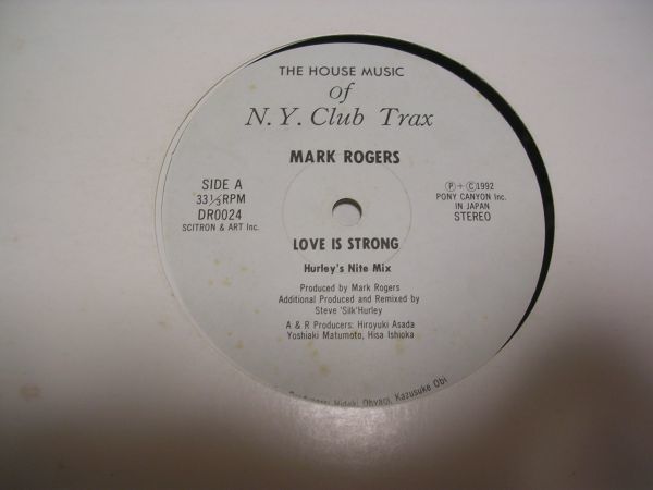 ●HOUSE 12inch●MARK ROGERS / LOVE IS STRONG_画像1